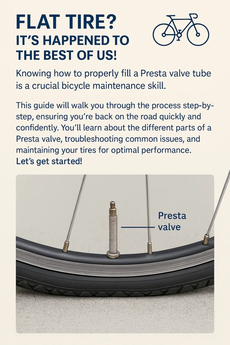 how to inflate Presta valve bicycle tube